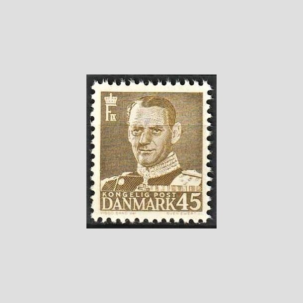 FRIMRKER DANMARK | 1948-50 - AFA 311 - Frederik IX - 45 re olivgrn - Postfrisk