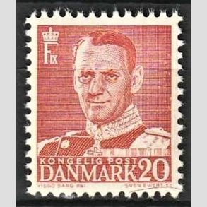 FRIMRKER DANMARK | 1948-50 - AFA 307a - Frederik IX - 20 re rd type I - Postfrisk