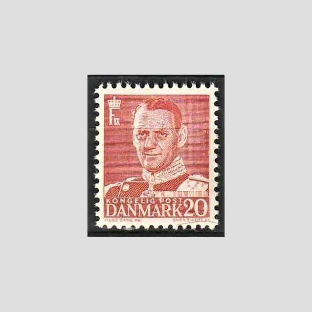 FRIMRKER DANMARK | 1948-50 - AFA 307a - Frederik IX - 20 re rd type I - Postfrisk