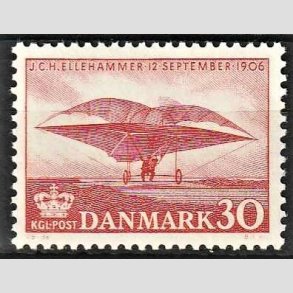 FRIMRKER DANMARK | 1956 - AFA 366 - Ellehammer - 30 re rd - Postfrisk