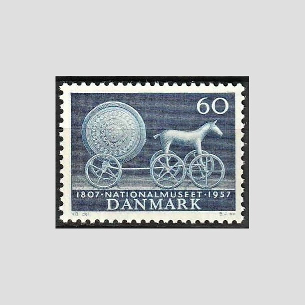 FRIMRKER DANMARK | 1957 - AFA 371 - Nationalmuseet 150 r - 60 re bl - Postfrisk
