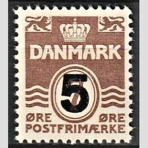 FRIMRKER DANMARK | 1955-56 - AFA 362 - Provisorier - 5/7 re brun - Postfrisk