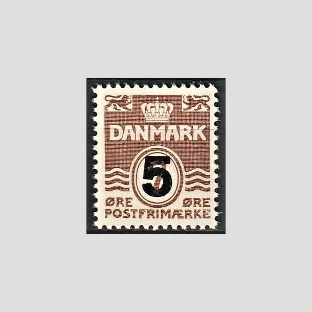 FRIMRKER DANMARK | 1955-56 - AFA 362 - Provisorier - 5/7 re brun - Postfrisk