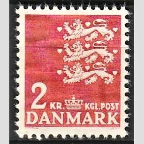 FRIMRKER DANMARK | 1946-47 - AFA 294 - Rigsvben - 2 kr. rd - Postfrisk