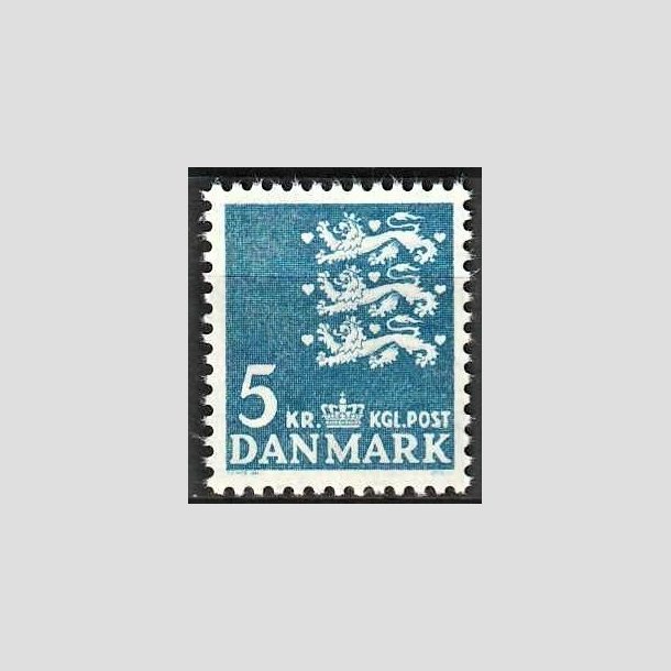 FRIMRKER DANMARK | 1946-47 - AFA 295 - Rigsvben - 5 kr. bl - Postfrisk
