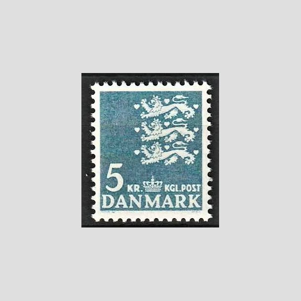 FRIMRKER DANMARK | 1946-47 - AFA 295F - Rigsvben - 5 kr. bl - Postfrisk