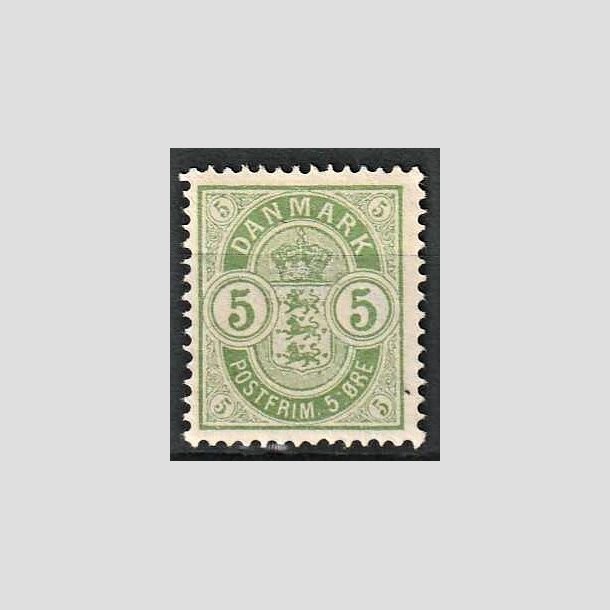 FRIMRKER DANMARK | 1884-85 - AFA 34 - Vbentype - 5 re grn - Ubrugt