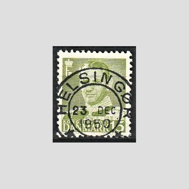 FRIMRKER DANMARK | 1948-50 - AFA 306 - Fr. IX 15 re grn - Lux Stemplet Helsingr