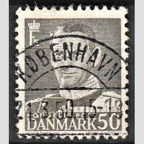 FRIMRKER DANMARK | 1948-50 - AFA 312 - Fr. IX 50 re gr - Pragt Stemplet