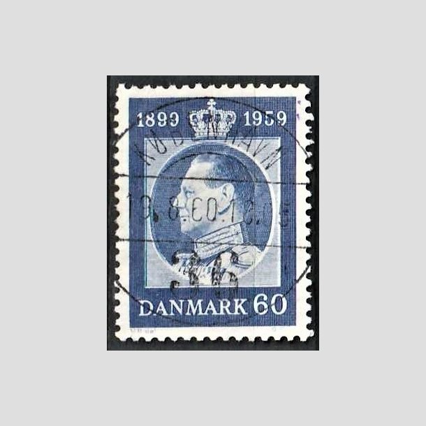 FRIMRKER DANMARK | 1959 - AFA 376 - Frederik IX 60 r - 60 re bl - Pragt Stemplet 