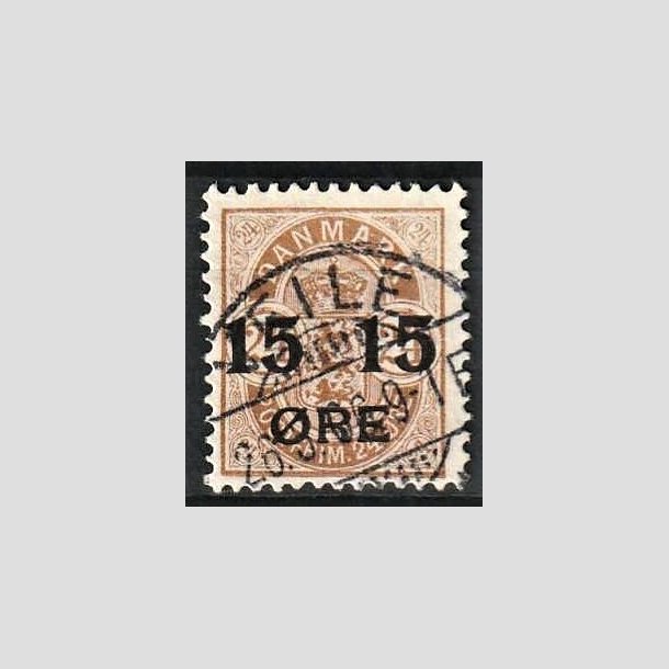 FRIMRKER DANMARK | 1904 - AFA 41 - 15/24 re brun provisorier - Lux Stemplet Veile