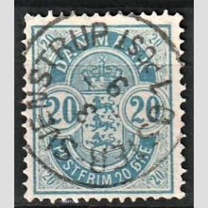 FRIM�RKER DANMARK | 1884-85 - AFA 36 - 20 �re bl� - Lux Stemplet Svenstrup