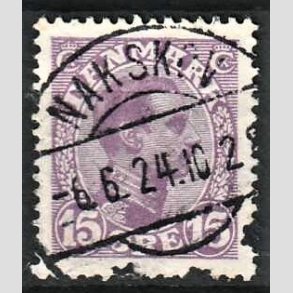 FRIMRKER DANMARK | 1913 - AFA 70 - Chr. X 15 re violet - Lux Stemplet Nakskov