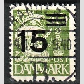 FRIMRKER DANMARK | 1940 - AFA 263a - 15/40 res Provisorier grn Type II - Lux Stemplet Randers