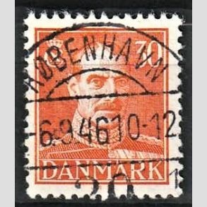 FRIMRKER DANMARK | 1942-44 - AFA 278 - Chr. X 30 re orange - Lux Stemplet Kbenhavn