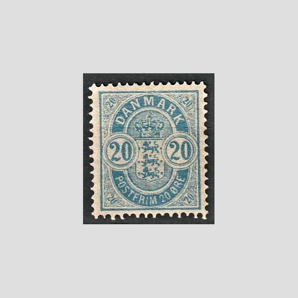 FRIMRKER DANMARK | 1884-85 - AFA 36 - Vbentype - 20 re bl - Ubrugt