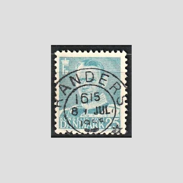 FRIMRKER DANMARK | 1952-53 - AFA 336 - Fr. IX 25 re lysbl - Lux Stemplet