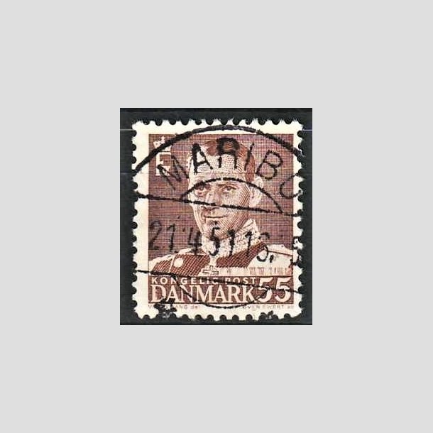 FRIMRKER DANMARK | 1951 - AFA 327 - Fr. IX 55 re brun - Lux Stemplet Maribo