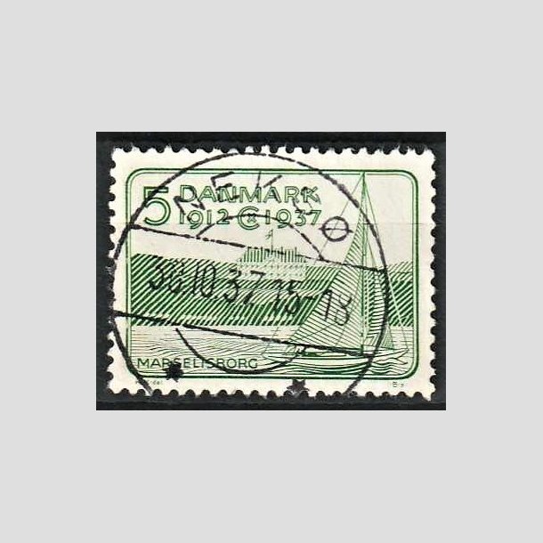 FRIMRKER DANMARK | 1937 - AFA 239 - Chr. X 25 re jubilum 5 re grn - Lux Stemplet Neks