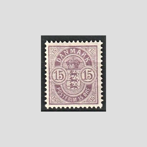 FRIMRKER DANMARK | 1901-02 - AFA 38 - Vbentype - 15 re grlilla - Ubrugt