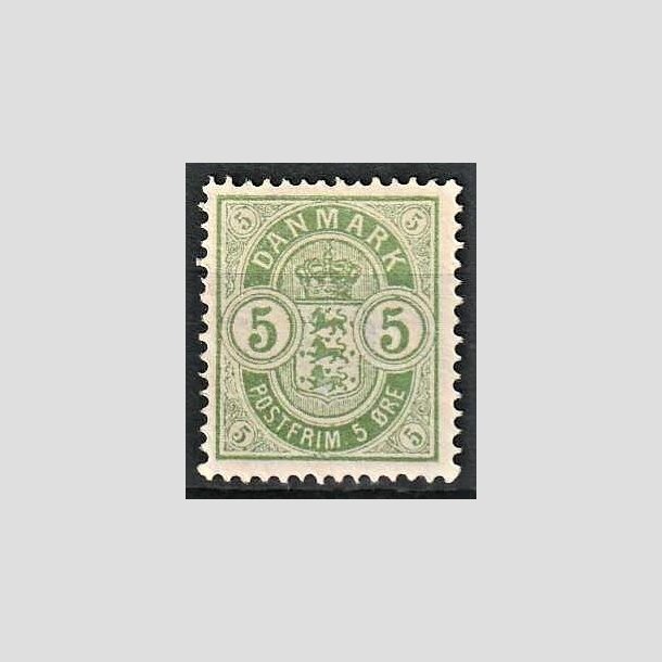 FRIMRKER DANMARK | 1884-85 - AFA 34 - Vbentype - 5 re grn - Ubrugt
