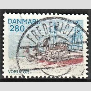 FRIM�RKER DANMARK | 1980 - AFA 703 - Jylland nord for Limfjorden - 280 �re flerfarvet - Pragt Stemplet Fredericia
