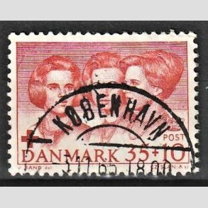 FRIMRKER DANMARK | 1964 - AFA 424F - Dansk Rde Kors - 35 + 10 re rd - Lux Stemplet 