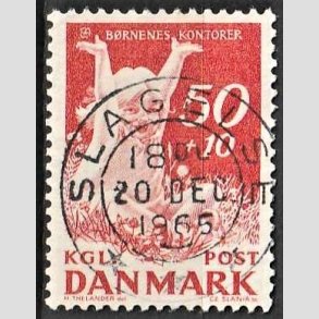 FRIMRKER DANMARK | 1965 - AFA 439F - Brnenes Kontor - 50 + 10 re rd - Lux Stemplet Slagelse