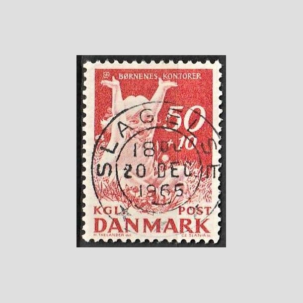 FRIMRKER DANMARK | 1965 - AFA 439F - Brnenes Kontor - 50 + 10 re rd - Lux Stemplet Slagelse