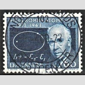 FRIM�RKER DANMARK | 1963 - AFA 421 - Niels Bohr - 60 �re m�rkbl� - Lux Stemplet