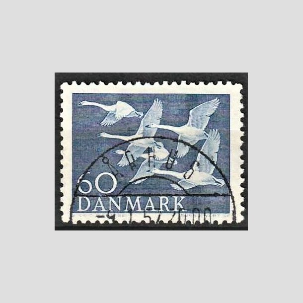 FRIMRKER DANMARK | 1956 - AFA 368 - Nordens svaner - 60 re bl - Lux Stemplet