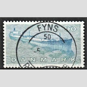 FRIM�RKER DANMARK | 1970 - AFA 506 - Dansk Skibsfart - 90 �re bl�gr�n/bl� - Pragt Stemplet