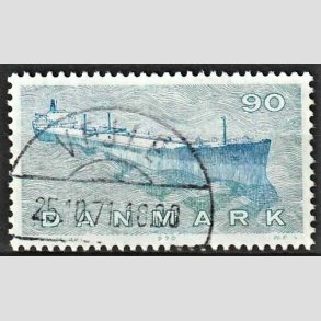 FRIM�RKER DANMARK | 1970 - AFA 506 - Dansk Skibsfart - 90 �re bl�gr�n/bl� - Pragt Stemplet Vejle