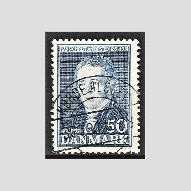 FRIMRKER DANMARK | 1951 - AFA 330 - Hans Christian rsted - 50 re bl - Lux Stemplet