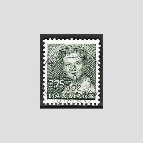 FRIMRKER DANMARK | 1990 - AFA 956 - Dronning Margrethe - 3,75 Kr. grn - Pragt Stemplet