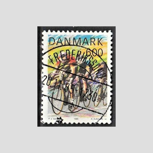 FRIMRKER DANMARK | 1985 - AFA 838 - Sport - 6,00 Kr. flerfarvet - Pragt Stemplet Frederikssund