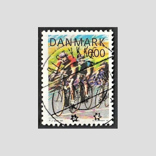 FRIMRKER DANMARK | 1985 - AFA 838 - Sport - 6,00 Kr. flerfarvet - Pragt Stemplet lstykke