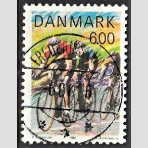 FRIMRKER DANMARK | 1985 - AFA 838 - Sport - 6,00 Kr. flerfarvet - Pragt Stemplet Frederikshavn