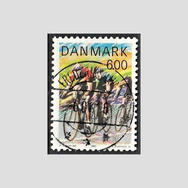 FRIMRKER DANMARK | 1985 - AFA 838 - Sport - 6,00 Kr. flerfarvet - Pragt Stemplet Frederikshavn