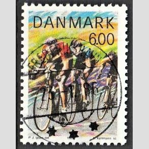 FRIM�RKER DANMARK | 1985 - AFA 838 - Sport - 6,00 Kr. flerfarvet - Pragt Stemplet Frederikshavn
