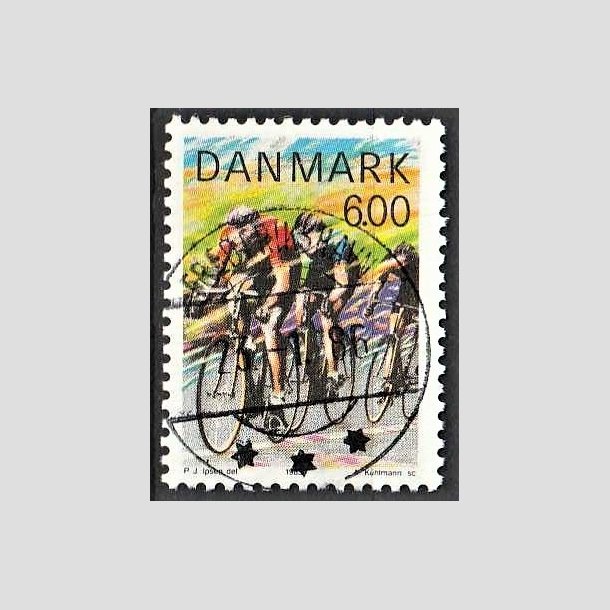 FRIMRKER DANMARK | 1985 - AFA 838 - Sport - 6,00 Kr. flerfarvet - Pragt Stemplet Frederikshavn