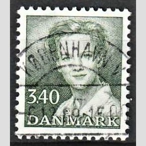 FRIMRKER DANMARK | 1989 - AFA 925 - Dronning Margrethe - 3,40 Kr. grn - Lux Stemplet