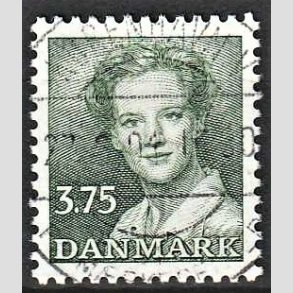 FRIMRKER DANMARK | 1990 - AFA 956 - Dronning Margrethe - 3,75 Kr. grn - Pragt Stemplet