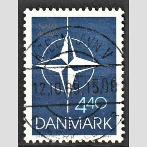 FRIM�RKER DANMARK | 1989 - AFA 934 - Danmark i NATO 40 �r. - 4,40 Kr. flerfarvet - Pragt Stemplet