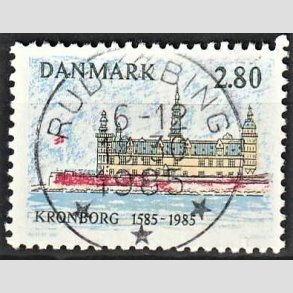 FRIM�RKER DANMARK | 1985 - AFA 840 - Kronborg Slot 400 �r - 2,80 Kr. flerfarvet - Pragt Stemplet 