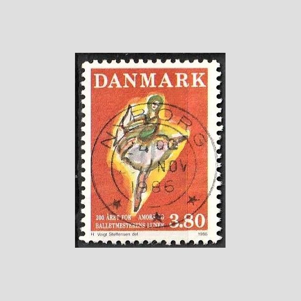 FRIMRKER DANMARK | 1986 - AFA 873 - Balletten Amors luner - 3,80 Kr. flerfarvet - Pragt Stemplet Nyborg