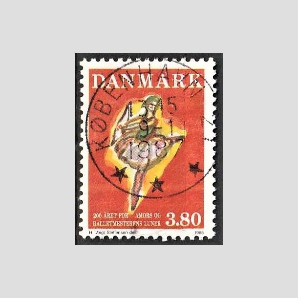 FRIMRKER DANMARK | 1986 - AFA 873 - Balletten Amors luner - 3,80 Kr. flerfarvet - Pragt Stemplet 