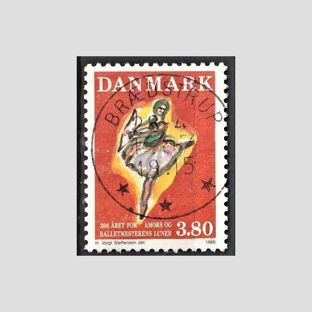 FRIMRKER DANMARK | 1986 - AFA 873 - Balletten Amors luner - 3,80 Kr. flerfarvet - Pragt Stemplet Brdstrup