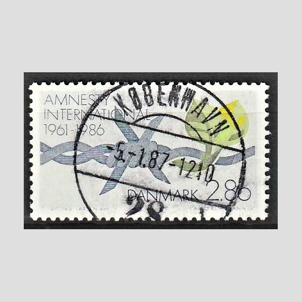 FRIMRKER DANMARK | 1986 - AFA 850 - Amnesty International 25 r - 2,80 Kr. flerfarvet - Pragt Stemplet