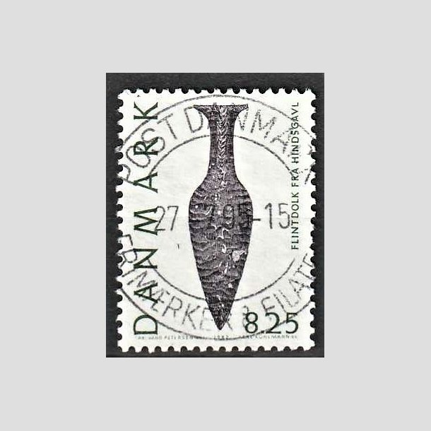 FRIMRKER DANMARK | 1992 - AFA 1010 - Nationalmuseets samlinger - 8,25 Kr. grn/sort - Lux Stemplet